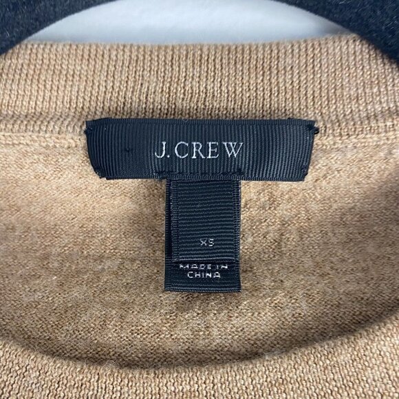 J. Crew Women's Merino Wool Striped Sweater Size XS Pullover Cream Navy Tan - Picture 2 of 9